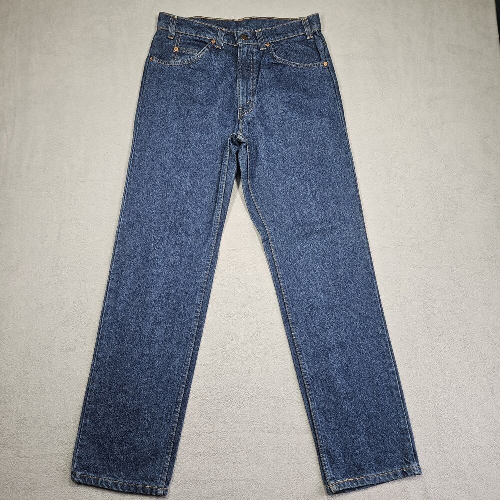 Vintage Levis 509 Orange Tab Jeans Mens 32x30* Straight Leg Denim Blue USA 80s